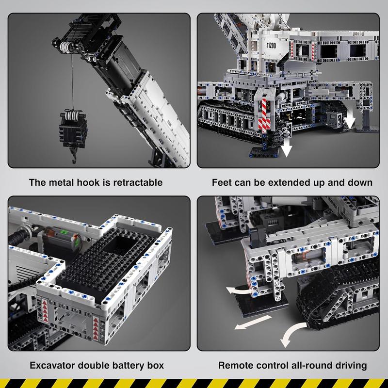 Mould King 17002 Cranes Building Kits, MOC Building Blocks Set to Build, Gift Toy for Collections Enthusiasts(4000 Pieces with Motor APP Remote Control), STEM, Educational Toy