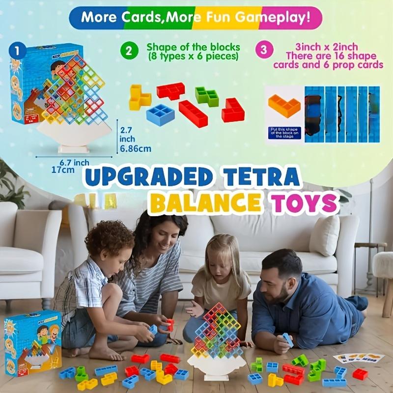 16 32 48pcs Fun Balance Stacking Building Blocks Board Game For Kids Adults Friends Team Dorm Family Game Night And Partie Christmas, Halloween Gift