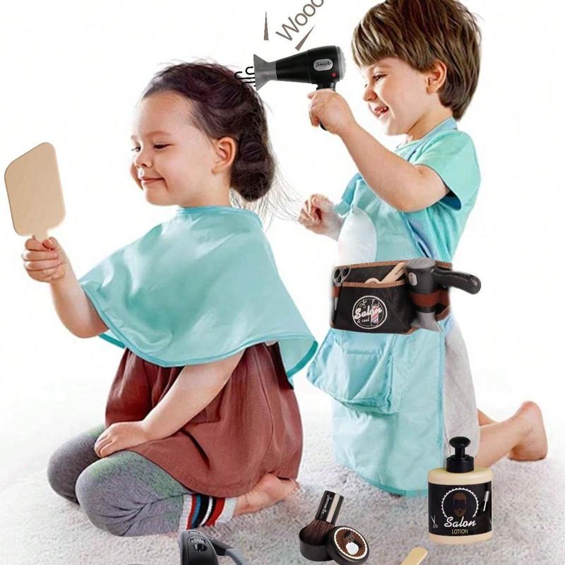 Pretend Play Hairdressing Tool Set, 1 Set Simulation Hairdressing Tool with Storage Bag, Hairdressing Toy for Boys & Girls