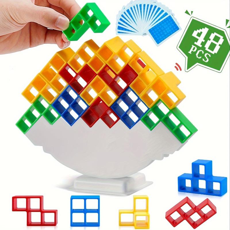 48Pcs Balance Stacking Game, Tetra Tower Board Game, Stack Attack Game