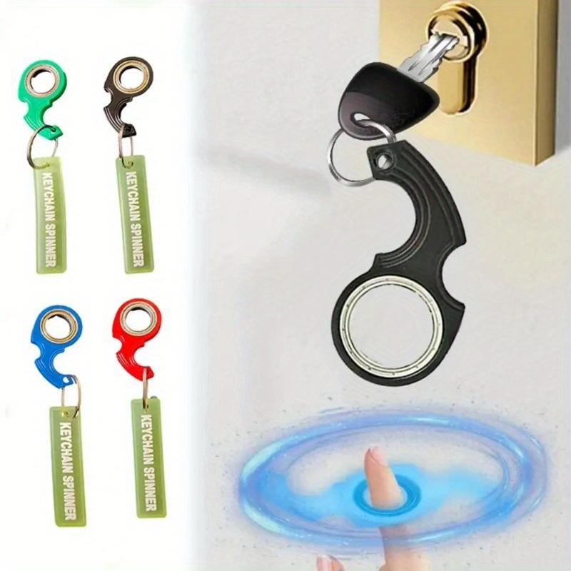 Fingertip Rotating Keychain Anti-Stress Toy: Decompression Keychain with Red, Black, Blue, And Green Options - Adult Sensing Toy for Stress Relief