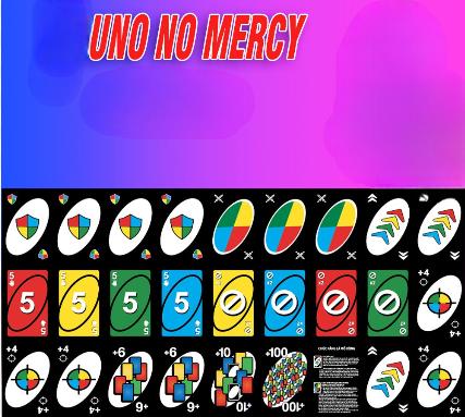 UNO Show No Mercy Card Game - Fun for Kids, Adults & Family Night - Ideal for Parties & Travel, Tougher Rules, and Action Cards for Kids, Adults, and Family Parties