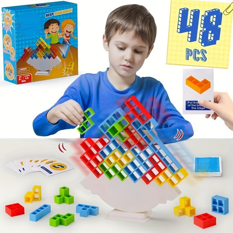 16 32 48pcs Fun Balance Stacking Building Blocks Board Game For Kids Adults Friends Team Dorm Family Game Night And Partie Christmas, Halloween Gift