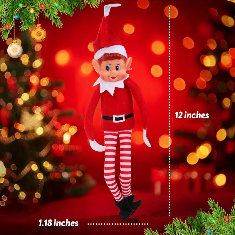 Christmas Elf Behaving Badly Plush Toy | Novelty Long Bendy Naughty Boy Christmas Elves Doll | 12 Inches