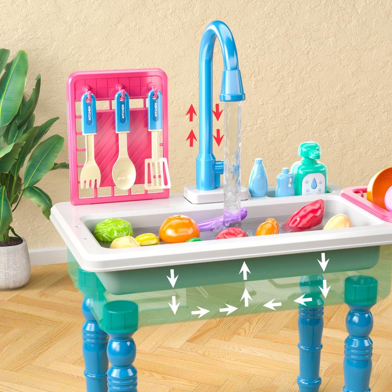 Blue Kitchen Sink Toys , Electric Dishwasher Playing Toy with Running Water,Kitchen Set Toys,Electric Dishwasher Playing Toy with Running Water,Exquisite gifts, Christmas gifts, birthday gifts