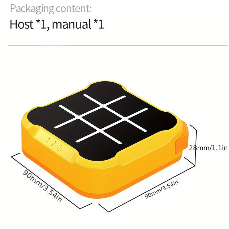 Portable Tictactoe Games-Intermediate Skills, Orange Yellow ABS Educational Toys, Suitable for Teenagers