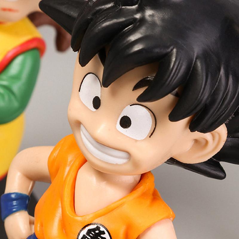 4inch Anime Theme Kid Goku Baby Gohan Kuririn Statues Set, Cute Vegeta Piccolo Master Roshi Desktop Ornaments, Creative Home Decor Cake Toppers