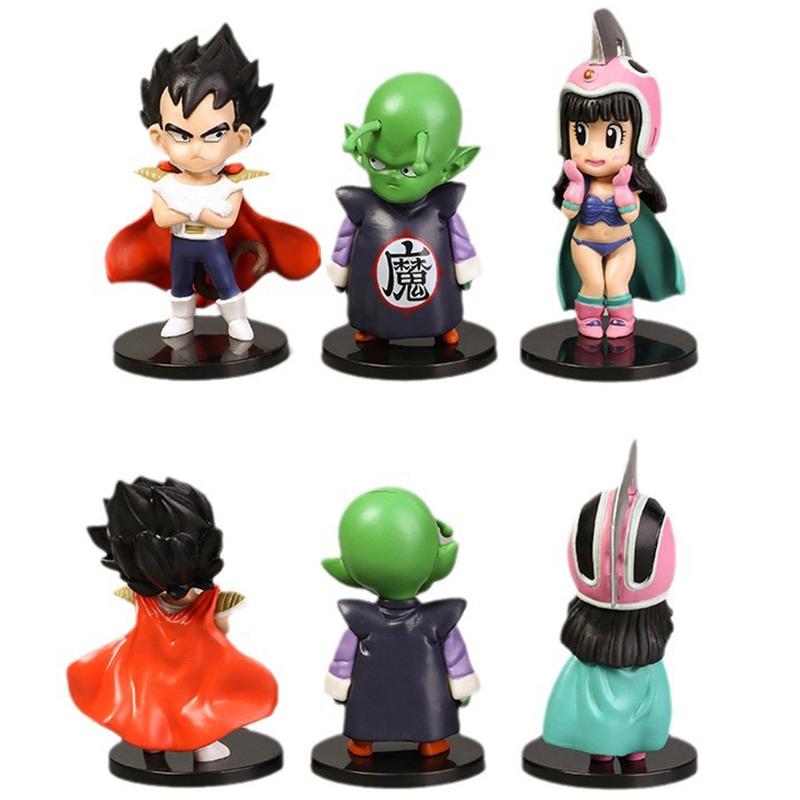 4inch Anime Theme Kid Goku Baby Gohan Kuririn Statues Set, Cute Vegeta Piccolo Master Roshi Desktop Ornaments, Creative Home Decor Cake Toppers