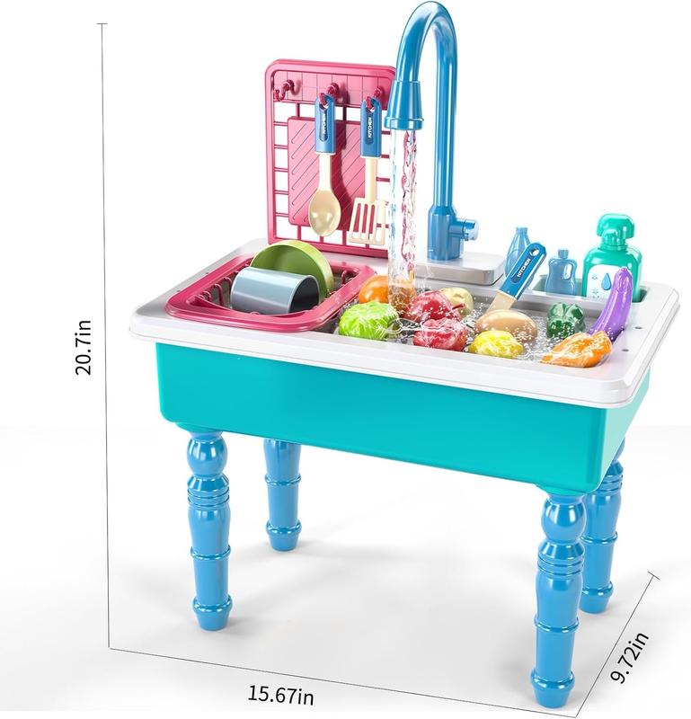 Blue Kitchen Sink Toys , Electric Dishwasher Playing Toy with Running Water,Kitchen Set Toys,Electric Dishwasher Playing Toy with Running Water,Exquisite gifts, Christmas gifts, birthday gifts