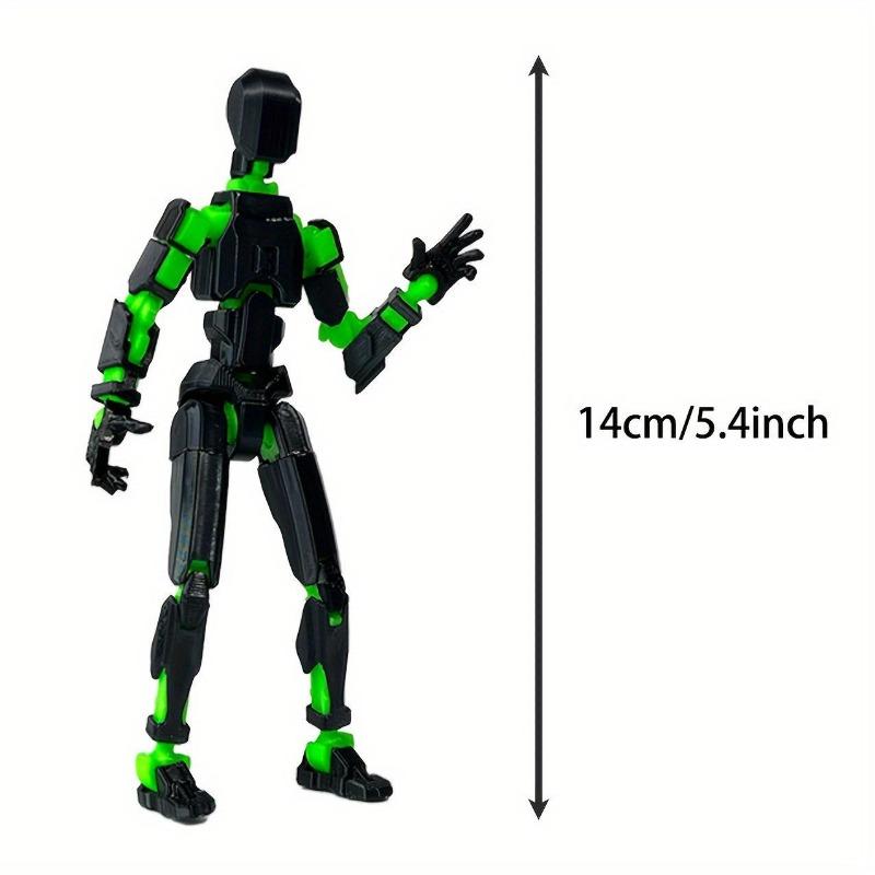 T13 Action Figure Set , 3D Printed Multi-Jointed, Titan 13 Action Figures, Multi-Articular Lucky Mobile Robot Nova T-13,Desktop Decorations for Game Lovers Toys (Green)