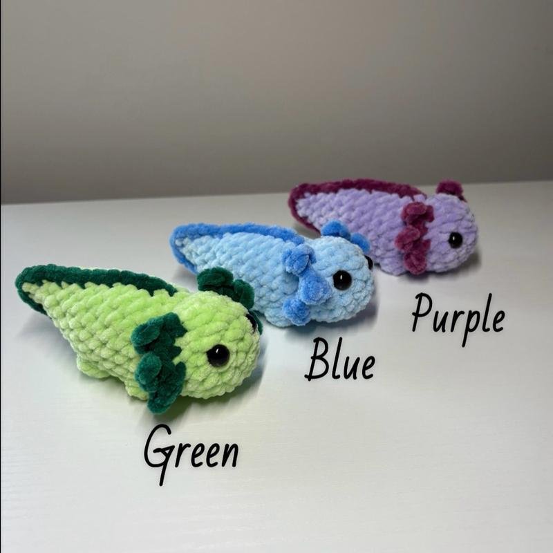 Mini Crochet Axolotl Plushies