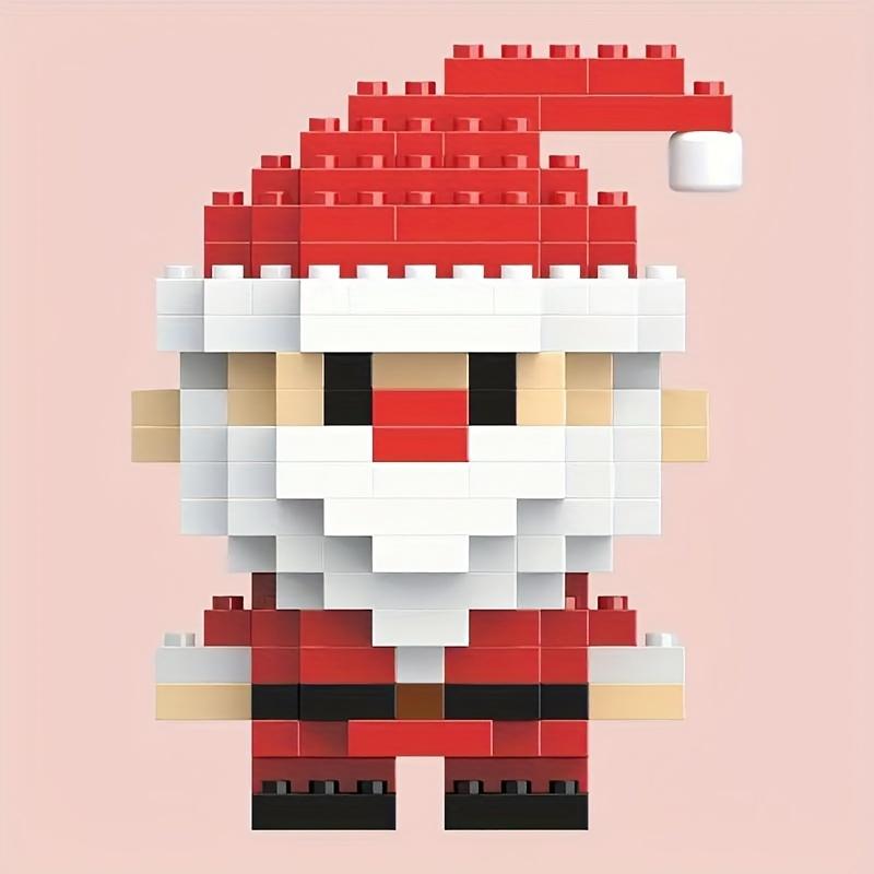 Santa Claus Building Block Set-Cute Mini Cabin Decoration, Suitable for Christmas, Birthday and Halloween Gifts