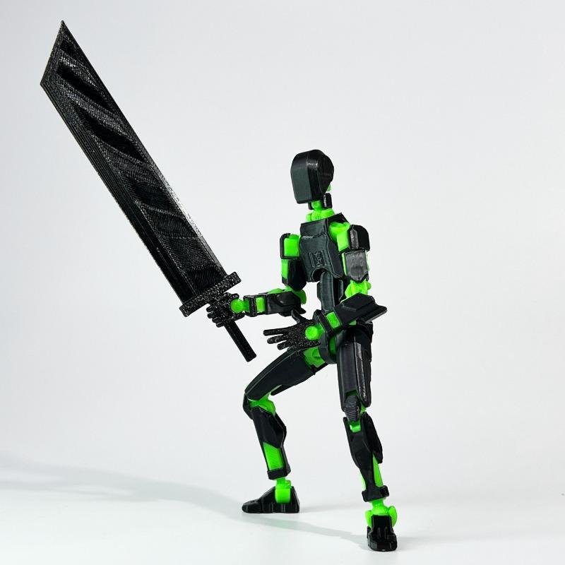 T13 Action Figure Set , 3D Printed Multi-Jointed, Titan 13 Action Figures, Multi-Articular Lucky Mobile Robot Nova T-13,Desktop Decorations for Game Lovers Toys (Green)