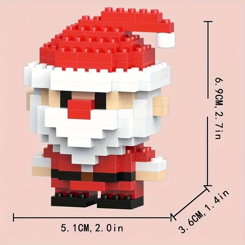 Santa Claus Building Block Set-Cute Mini Cabin Decoration, Suitable for Christmas, Birthday and Halloween Gifts