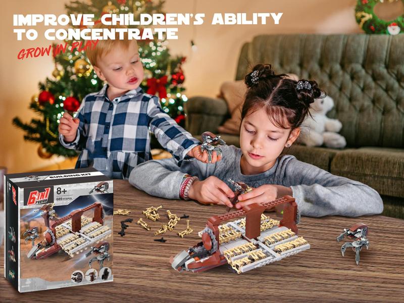 Classic Star Movie Soldiers Transport Building block Set with 33 Mini character,Movie Fans Street View Store Model gift For aged 12 and above,Stress relief toy