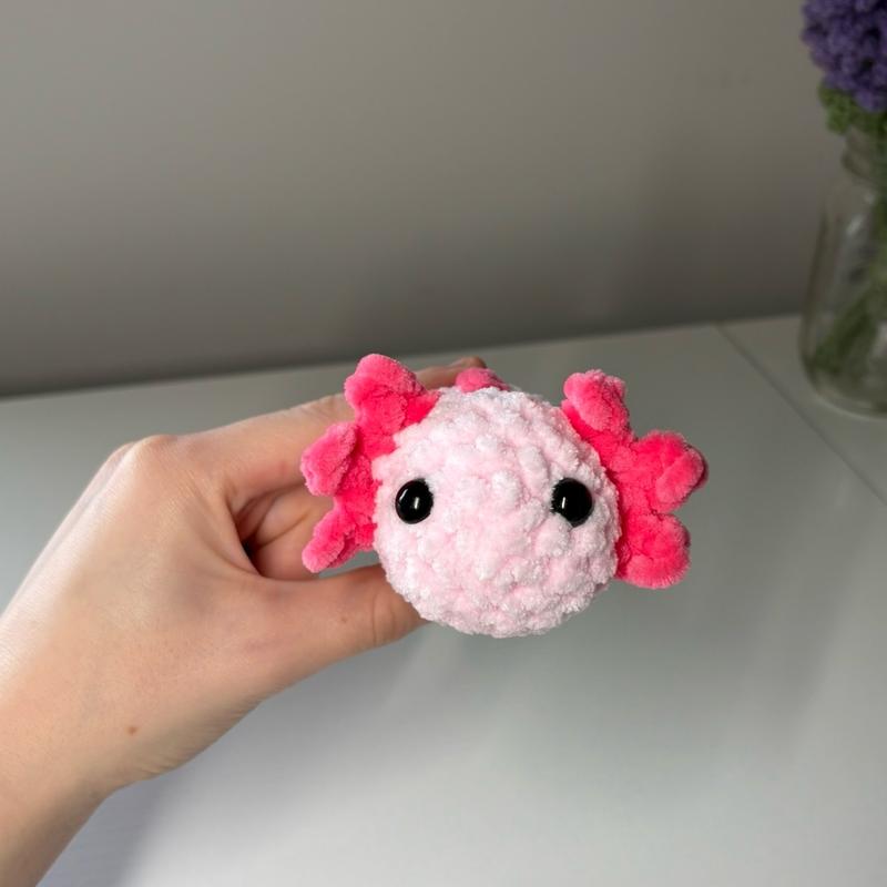 Mini Crochet Axolotl Plushies